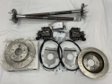 Rear Complete Kit with Yukon 28 Spline Axles & Braided Steel Brake Hoses